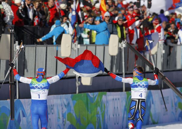 First two places by Kriukov and Panzhinskiy soared the Russian team from the 19th to 11th place. - Sputnik International