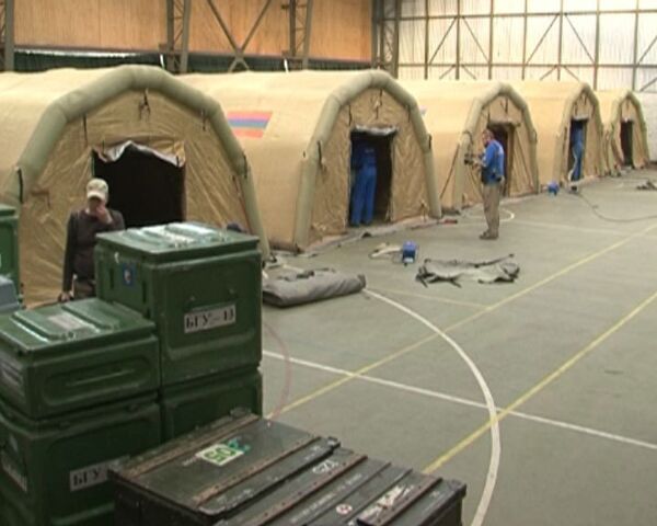 Russian rescuers erect mobile field hospital in Chile  - Sputnik International