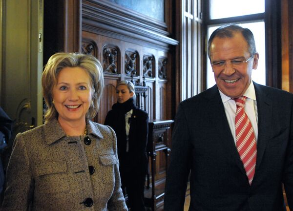 The meeting of the Minister of Foreign Affairs Sergei Lavrov and the United States Secretary of State Hillary Clinton - Sputnik International