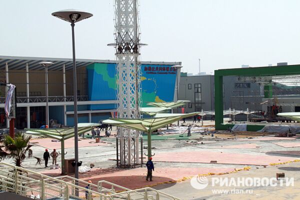 Construction of Russian EXPO 2010 pavilion in Shanghai - Sputnik International