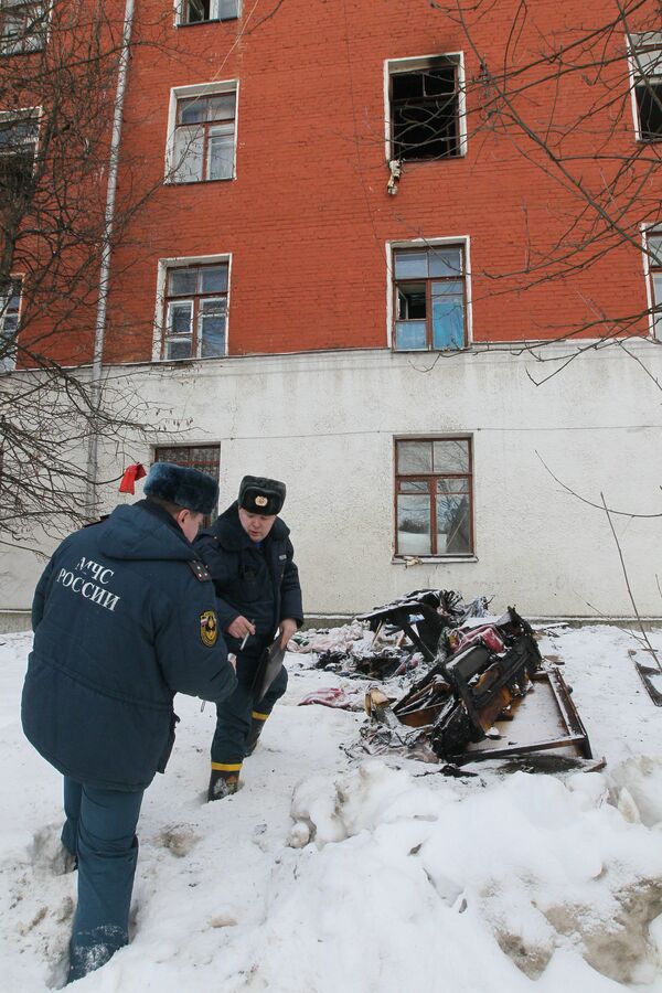 Fire in Moscow hostel - Sputnik International
