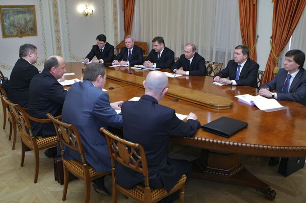 Andrius Kubilius during a meeting with his Russian counterpart Vladimir Putin.  - Sputnik International