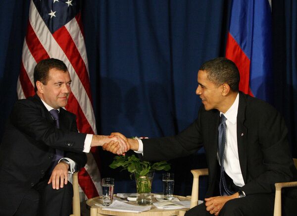 Russian, United States Presidents Dmitry Medvedev, Barack Obama respectively - Sputnik International