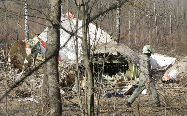 Место падения польского самолета Ту-154 под Смоленском - Sputnik International