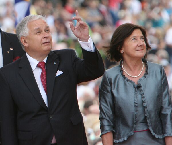 Lech Kaczynski and his wife Maria - Sputnik International
