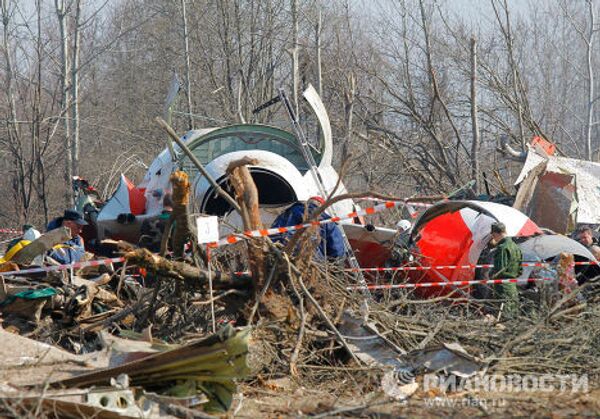 Search efforts continue at crash site in Smolensk woods - Sputnik International