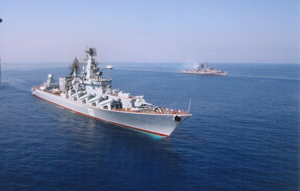 The Russian missile cruiser Moskva - Sputnik International