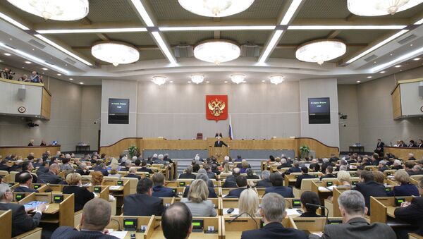 Vladimir Putin affresses State Duma MPs - Sputnik International