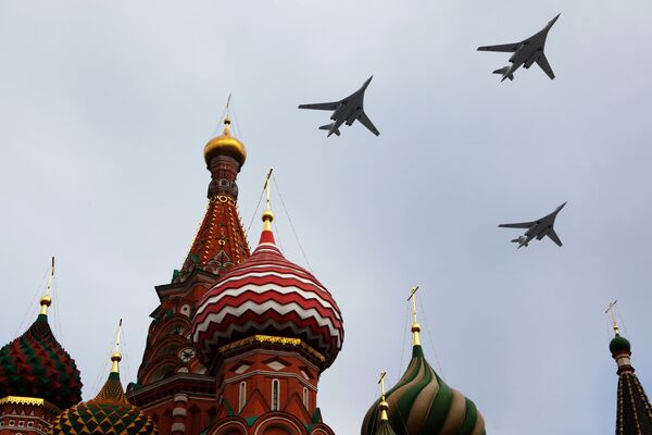 Russia's Air Force rehearses for Victory Day parade over Moscow - Sputnik International