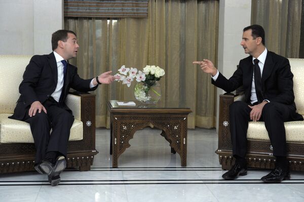  Medvedev, al-Assad meet Hamas leader Mashaal in Syria (WRAPUP)  - Sputnik International