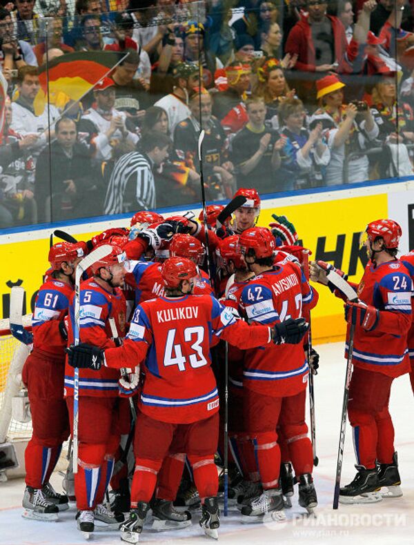 Best moments of World Ice Hockey Championship semifinals Russia vs. Germany - Sputnik International