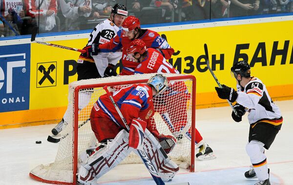 Best moments of World Ice Hockey Championship semifinals Russia vs. Germany - Sputnik International