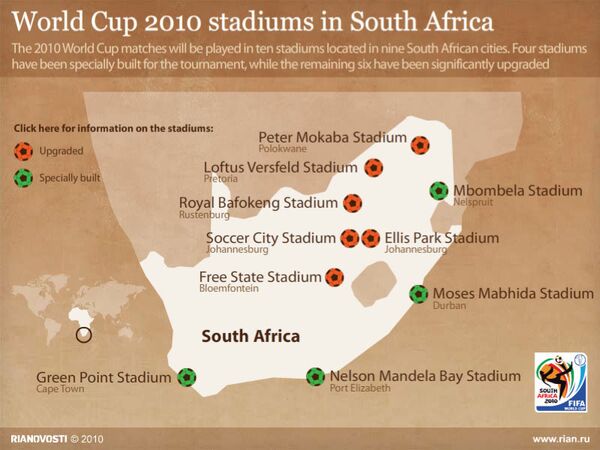 World Cup 2010 stadiums in South Africa - Sputnik International