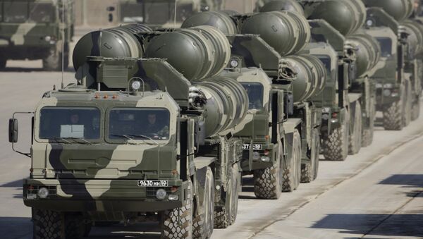 S-400s preparing for Victory Day at a training ground outside Moscow. - Sputnik International