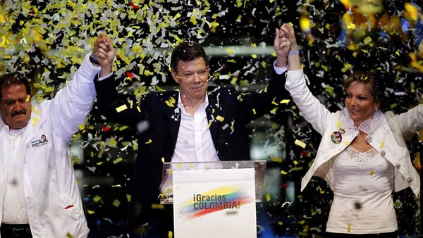 Colombia’s President Juan Manuel Santos has been reelected in 2014 on the promise to renew the stagnating peace process in the country. - Sputnik International
