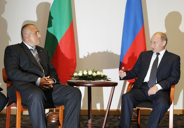 Russia Prime Minister Vladimir Putin and Bulgarian Prime Minister Boyko Borisov. Archive - Sputnik International