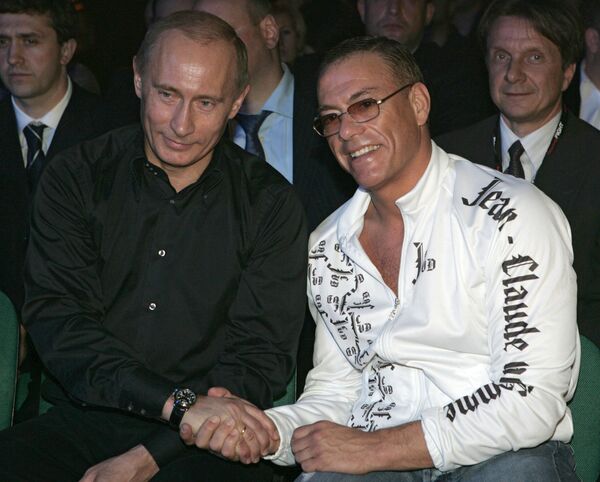 Russian Prime Minister Vladimir Putin and Jean-Claude Van Damme . Archive - Sputnik International
