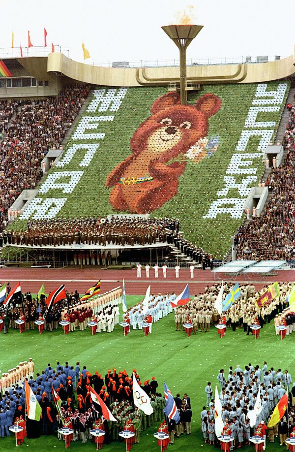 Closing ceremony of XXII Summer Olympics in Moscow in 1980. - Sputnik International