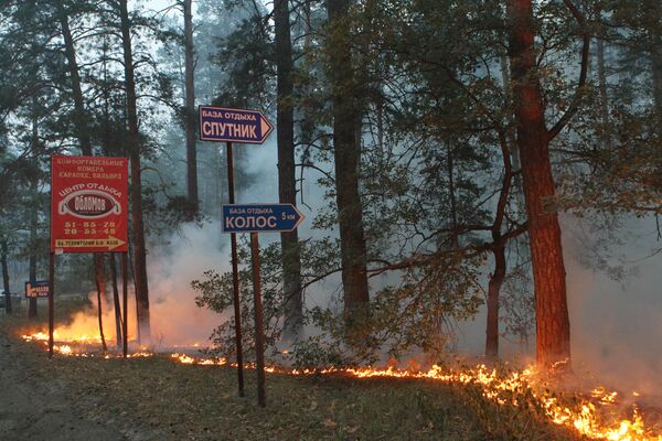 Wildfires in central Russia  - Sputnik International