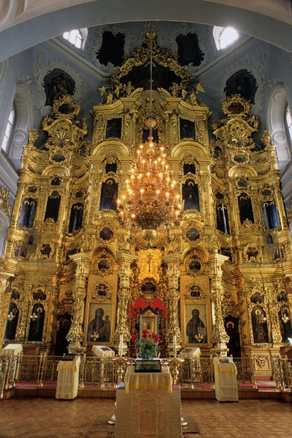 The interior of the Kursk Cathedral  St. Sergius of Radonezh and the Theotokos of Kazan - Sputnik International