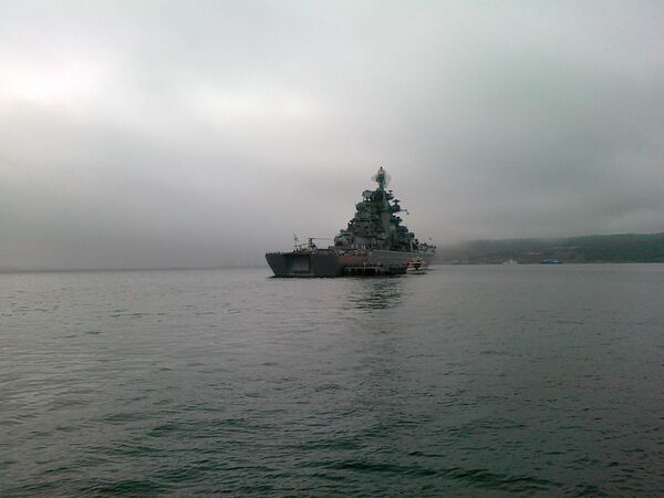 Russia's Pyotr Veliky nuclear-powered guided-missile cruiser - Sputnik International