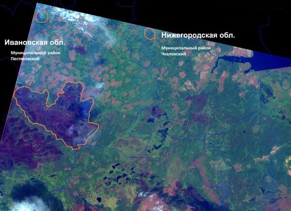 Satellites observe decrease in fire hotspots across Russia - Sputnik International