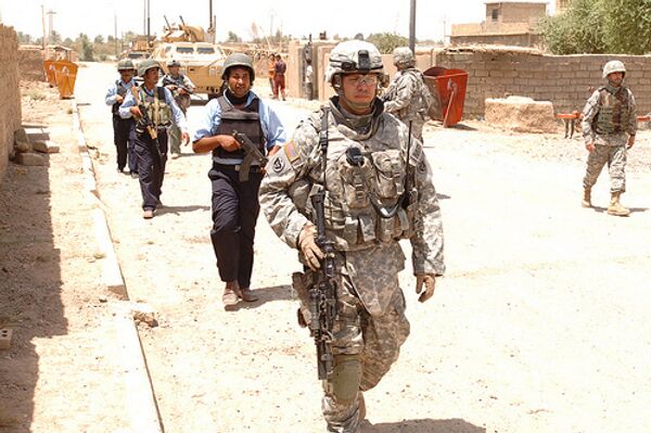 Iraqi police and US military. Archive photo - Sputnik International