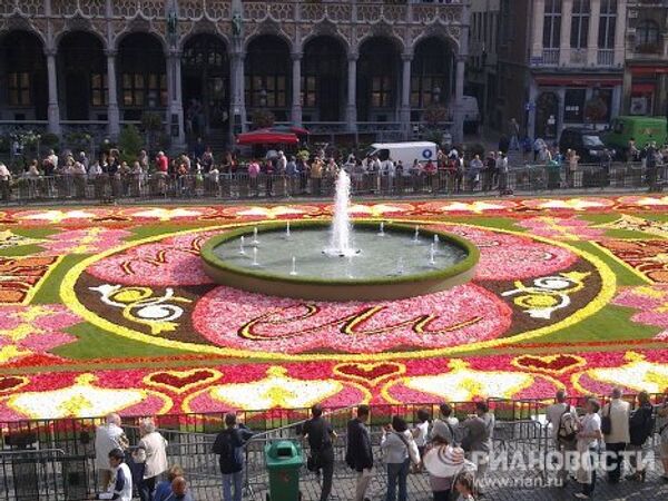 Flower carpet on the Grand Place in Brussels - Sputnik International