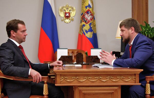 Dmitry Medvedev meets with Ramzan Kadyrov  - Sputnik International