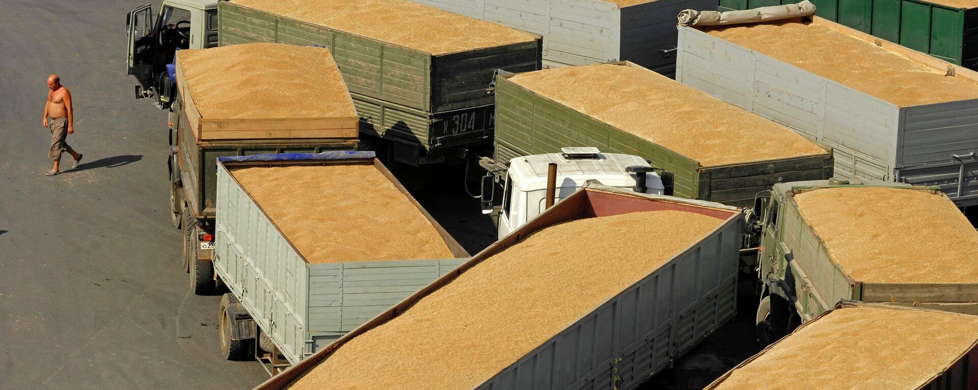 Trucks loaded with grain - Sputnik International, 1920, 17.08.2022