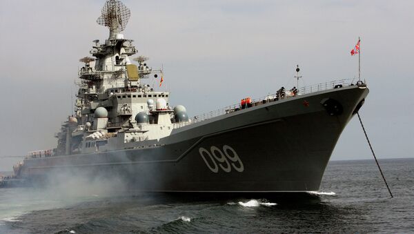 Pyotr Veliky nuclear-powered guided-missile cruiser - Sputnik International