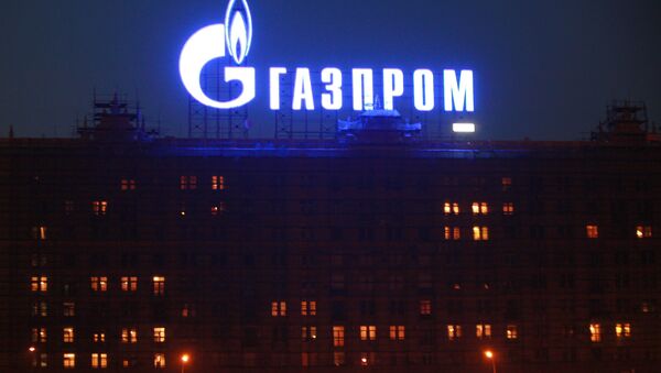 Gazprom sign in Moscow. - Sputnik International