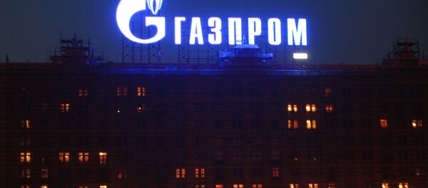Gazprom sign in Moscow. - Sputnik International