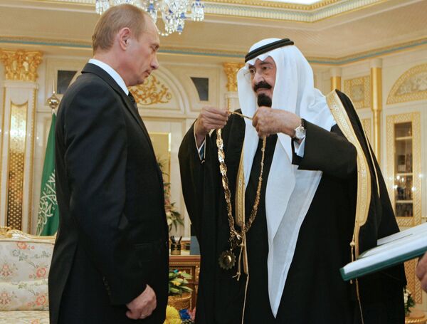 Vladimir Putin and Abdullah bin Abdulaziz Al Saud. Archive - Sputnik International
