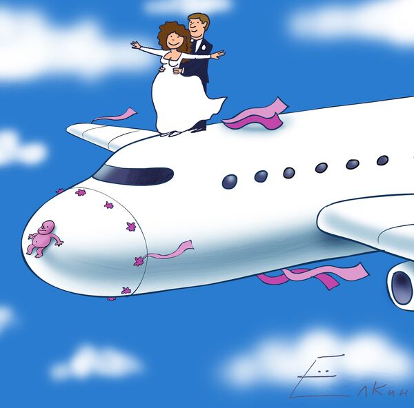 A “plane wedding” - Sputnik International