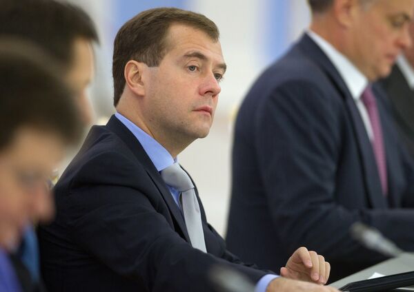 Russian President Dmitry Medvedev during the State Council's meeting on social-economic issues of the elderly - Sputnik International