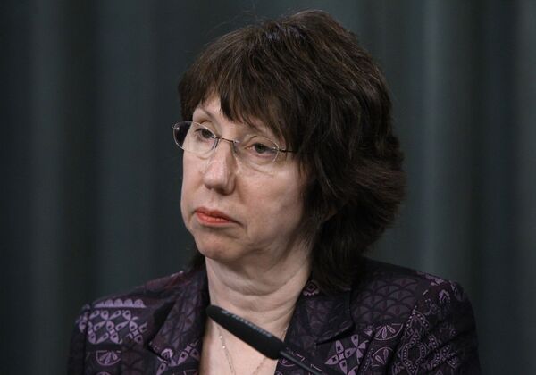 Catherine Ashton, EU High Representative for Foreign Affairs and Security Policy, said EU states allocated 500 million euros to combat the Ebola virus outbreak. - Sputnik International