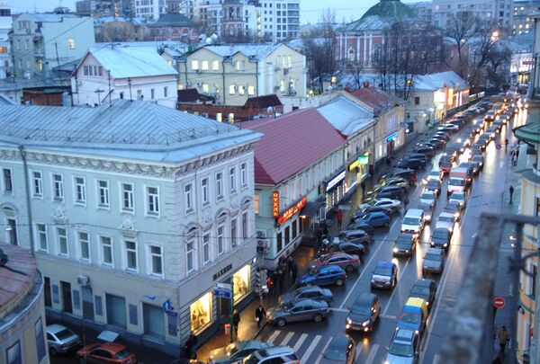 Traffic jam on Pokrovka Street - Sputnik International