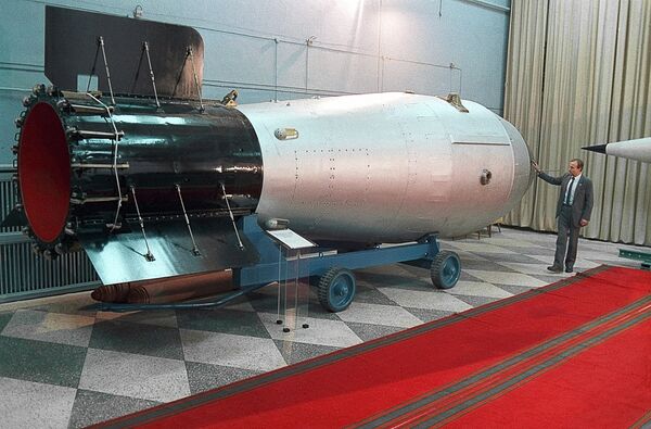 A thermonuclear bomb is displayed in the museum of nuclear weapons in the Russian Federal Nuclear Center in the Nizhny Novgorod Region A thermonuclear bomb is displayed in the museum of nuclear weapons in the Russian Federal Nuclear Center in the Nizhny Novgorod Region - Sputnik International