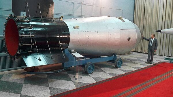 A thermonuclear bomb is displayed in the museum of nuclear weapons in the Russian Federal Nuclear Center in the Nizhny Novgorod Region - Sputnik International