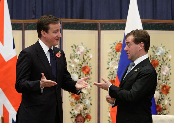 Russian President Dmitry Medvedev has invited British Prime Minister David Cameron to visit Russia in 2011. - Sputnik International