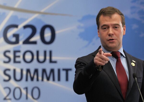 Russian President Dmitry Medvedev in Seoul - Sputnik International