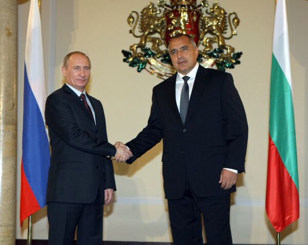 Russian Prime Minister Vladimir Putin and his Bulgarian counterpart Boiko Borisov - Sputnik International