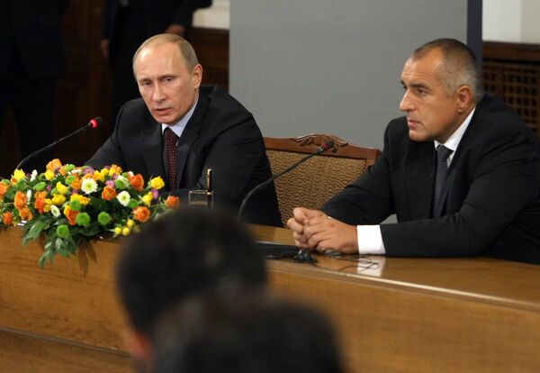 Putin at the talks with his Bulgarian counterpart Boiko Borisov in Sofia on Saturday. - Sputnik International