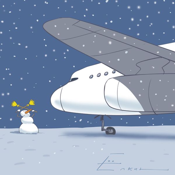 Snow delays flights - Sputnik International