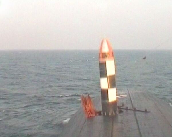 Yuri Dolgoruky nuclear submarine successfully conducts Bulava missile launch - Sputnik International