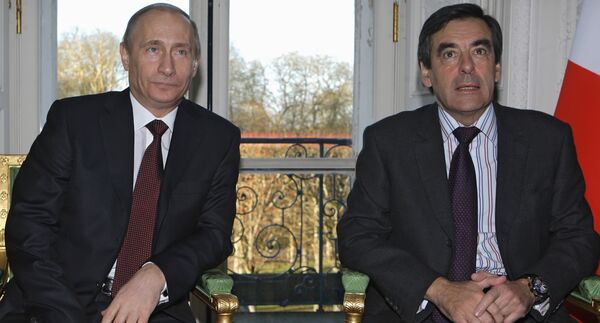 Vladimir Putin and Francois Fillon. Archive - Sputnik International
