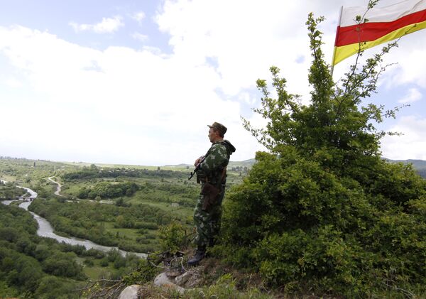Border between Georgia and South Ossetia Border between Georgia and South Ossetia - Sputnik International