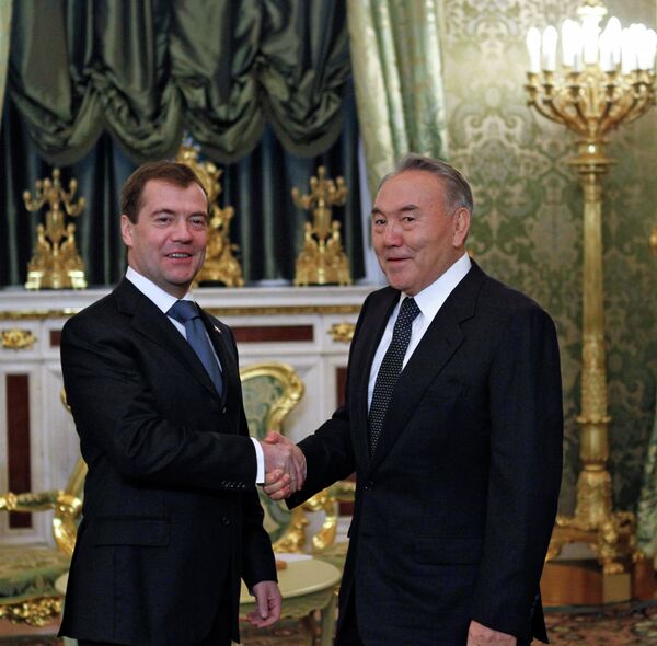  Dmitry Medvedev and   Nursultan Nazarbayev  - Sputnik International