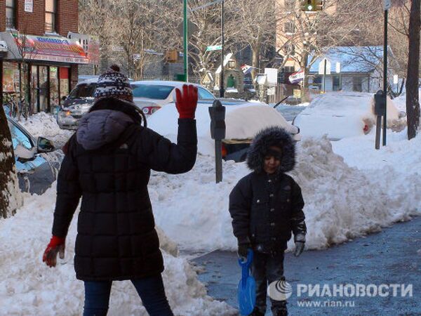 Snow blankets New York City - Sputnik International